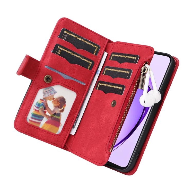 Dual-color 9 Card Slots Zipper Wallet Leather Phone Case, For Redmi Note 17 5G/4G Global 169.7mm, For Redmi Note 17 Pro+ 5G Global 163.4mm, For Redmi 17 5G / 4G Global 170mm, For Redmi  A5 4G 171.7mm / Poco C71