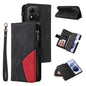 Dual-color 9 Card Slots Zipper Wallet Leather Phone Case, For Redmi Note 17 5G/4G Global 169.7mm, For Redmi Note 17 Pro+ 5G Global 163.4mm, For Redmi 17 5G / 4G Global 170mm, For Redmi  A5 4G 171.7mm / Poco C71