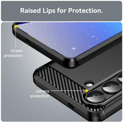 Carbon Fiber Brushed Texture TPU Phone Case