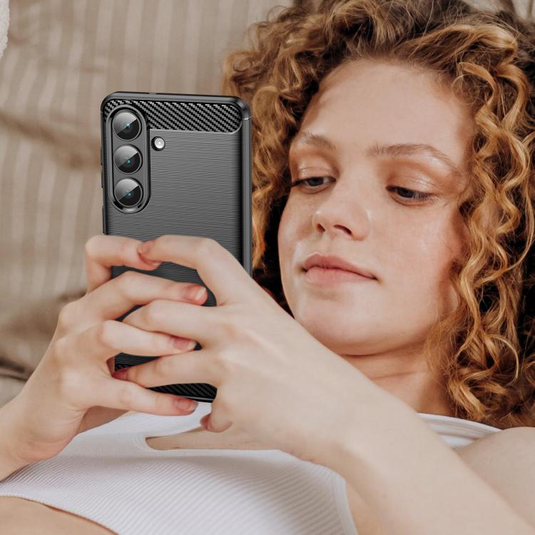 Carbon Fiber Brushed Texture TPU Phone Case