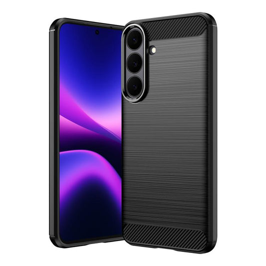 Carbon Fiber Brushed Texture TPU Phone Case, For Galaxy S26 FE 5G, For Samsung Galaxy S26+ 5G, For Samsung Galaxy S26 Edge 5G, For Samsung Galaxy S26 Ultra 5G, For Samsung Galaxy S25 FE 5G, For Samsung Galaxy S25 Edge 5G, For Samsung Galaxy S25 5G