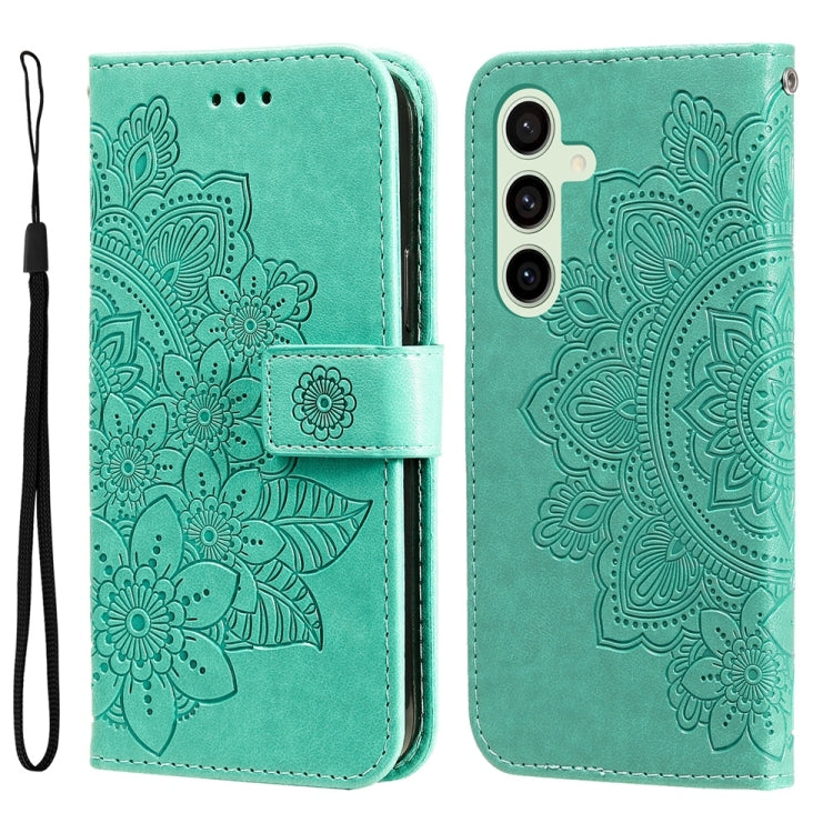 Seven-petal Flowers Embossing Leather Phone Case