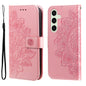Seven-petal Flowers Embossing Leather Phone Case, For Galaxy S25 Ultra 5G, For Galaxy S24 FE 5G