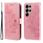 Seven-petal Flowers Embossing Leather Phone Case, For Galaxy S25 Ultra 5G, For Galaxy S24 FE 5G