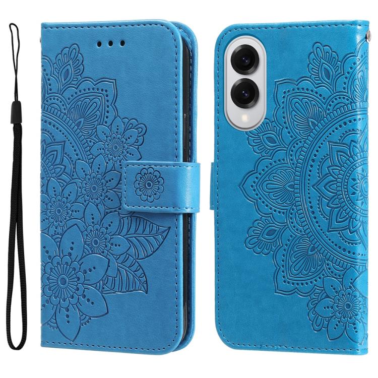 Seven-petal Flowers Embossing Leather Phone Case, For Galaxy S26 5G, For Galaxy S25 Edge 5G, For Galaxy S25 5G, For Galaxy S25+ 5G