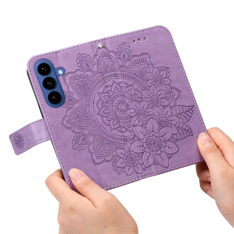 Seven-petal Flowers Embossing Leather Phone Case, For Galaxy S26 5G, For Galaxy S25 Edge 5G, For Galaxy S25 5G, For Galaxy S25+ 5G