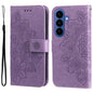 Seven-petal Flowers Embossing Leather Phone Case, For Galaxy S26 5G, For Galaxy S25 Edge 5G, For Galaxy S25 5G, For Galaxy S25+ 5G