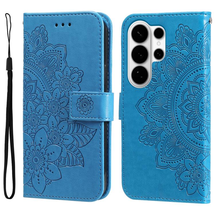 Seven-petal Flowers Embossing Leather Phone Case, For Galaxy S26 FE 5G, For Galaxy S26+ 5G, For Galaxy S26 Edge 5G, For Galaxy S26 Ultra 5G