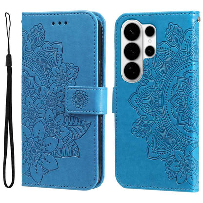 Seven-petal Flowers Embossing Leather Phone Case, For Galaxy S26 FE 5G, For Galaxy S26+ 5G, For Galaxy S26 Edge 5G, For Galaxy S26 Ultra 5G