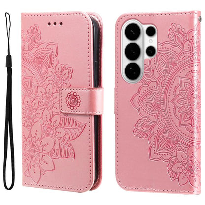 Seven-petal Flowers Embossing Leather Phone Case, For Samsung Galaxy S26+ 5G, For Samsung Galaxy S26 Edge 5G, For Samsung Galaxy S26 Ultra 5G, For Samsung Galaxy S26 Pro 5G