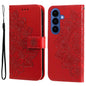 Seven-petal Flowers Embossing Leather Phone Case, For Galaxy S26 FE 5G, For Galaxy S26+ 5G, For Galaxy S26 Edge 5G, For Galaxy S26 Ultra 5G