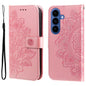 Seven-petal Flowers Embossing Leather Phone Case, For Galaxy S26 FE 5G, For Galaxy S26+ 5G, For Galaxy S26 Edge 5G, For Galaxy S26 Ultra 5G