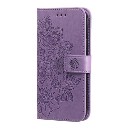 Seven-petal Flowers Embossing Leather Phone Case, For Galaxy S26 FE 5G, For Galaxy S26+ 5G, For Galaxy S26 Edge 5G, For Galaxy S26 Ultra 5G