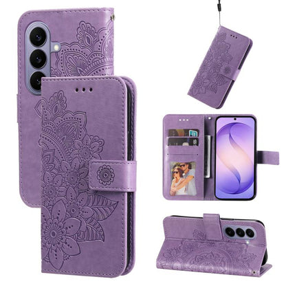 Seven-petal Flowers Embossing Leather Phone Case, For Galaxy S27 Ultra 5G, For Galaxy S27 Pro 5G, For Galaxy S27 5G, For Galaxy S27+ 5G