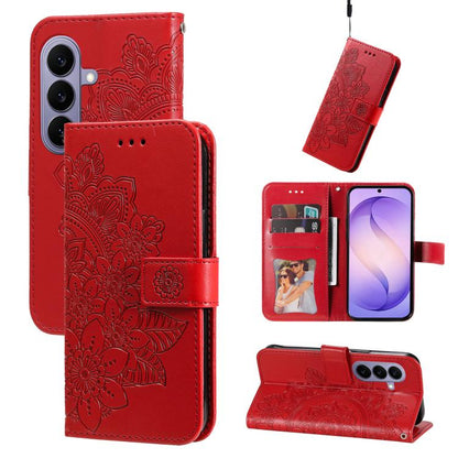 Seven-petal Flowers Embossing Leather Phone Case, For Galaxy S27 Ultra 5G, For Galaxy S27 Pro 5G, For Galaxy S27 5G, For Galaxy S27+ 5G