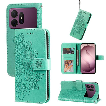 Seven-petal Flowers Embossing Leather Phone Case, For Galaxy S27 Ultra 5G, For Galaxy S27 Pro 5G, For Galaxy S27 5G, For Galaxy S27+ 5G
