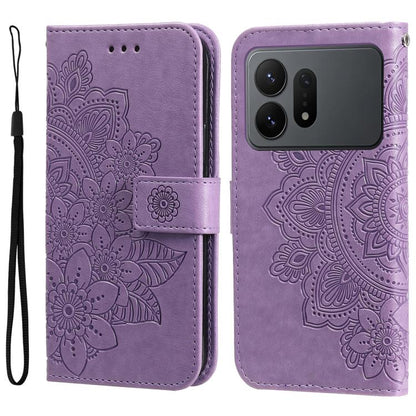 Seven-petal Flowers Embossing Leather Phone Case, For Galaxy S27 Ultra 5G, For Galaxy S27 Pro 5G, For Galaxy S27 5G, For Galaxy S27+ 5G