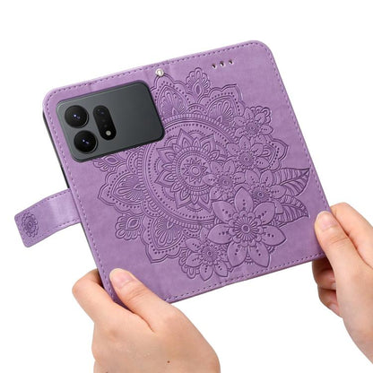 Seven-petal Flowers Embossing Leather Phone Case, For Galaxy S27 Ultra 5G, For Galaxy S27 Pro 5G, For Galaxy S27 5G, For Galaxy S27+ 5G