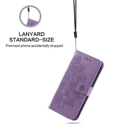 Seven-petal Flowers Embossing Leather Phone Case, For Galaxy S27 Ultra 5G, For Galaxy S27 Pro 5G, For Galaxy S27 5G, For Galaxy S27+ 5G