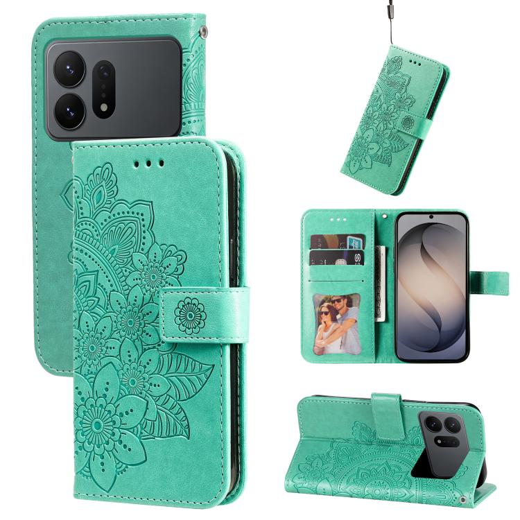 Seven-petal Flowers Embossing Leather Phone Case, For Galaxy S27 Ultra 5G, For Galaxy S27 Pro 5G, For Galaxy S27 5G, For Galaxy S27+ 5G