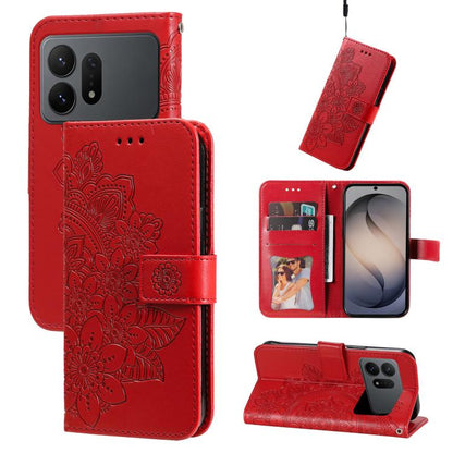 Seven-petal Flowers Embossing Leather Phone Case, For Galaxy S27 Ultra 5G, For Galaxy S27 Pro 5G, For Galaxy S27 5G, For Galaxy S27+ 5G