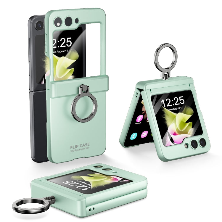 Integrated Folding Ring Phone Case with Hinge, For Samsung Galaxy Z Flip6 / Flip7 FE, For Samsung Galaxy Z Flip5 5G