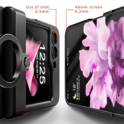 Integrated Folding Ring Phone Case with Hinge, For Samsung Galaxy Z Flip6 / Flip7 FE, For Samsung Galaxy Z Flip5 5G