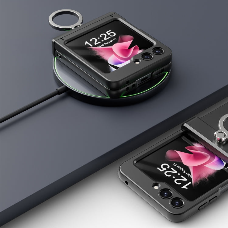 Integrated Folding Ring Phone Case with Hinge, For Samsung Galaxy Z Flip6 / Flip7 FE, For Samsung Galaxy Z Flip5 5G