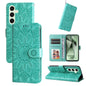 Embossed Sunflower Leather Phone Case, For Galaxy S25 Ultra 5G, For Galaxy S24 FE 5G