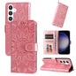 Embossed Sunflower Leather Phone Case, For Galaxy S26 5G, For Galaxy S25 Edge 5G, For Galaxy S25 5G, For Galaxy S25+ 5G