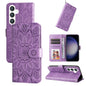 Embossed Sunflower Leather Phone Case, For Galaxy S26 5G, For Galaxy S25 Edge 5G, For Galaxy S25 5G, For Galaxy S25+ 5G
