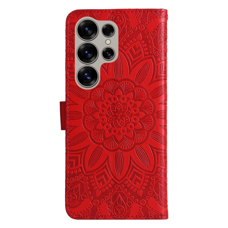 Embossed Sunflower Leather Phone Case, For Galaxy S25 Ultra 5G, For Galaxy S24 FE 5G