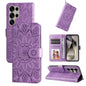 Embossed Sunflower Leather Phone Case, For Galaxy S25 Ultra 5G, For Galaxy S24 FE 5G