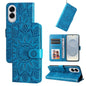 Embossed Sunflower Leather Phone Case, For Galaxy S26 5G, For Galaxy S25 Edge 5G, For Galaxy S25 5G, For Galaxy S25+ 5G