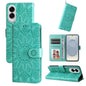 Embossed Sunflower Leather Phone Case, For Galaxy S26 5G, For Galaxy S25 Edge 5G, For Galaxy S25 5G, For Galaxy S25+ 5G