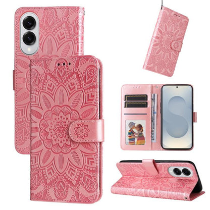 Embossed Sunflower Leather Phone Case, For Galaxy S26 5G, For Galaxy S25 Edge 5G, For Galaxy S25 5G, For Galaxy S25+ 5G