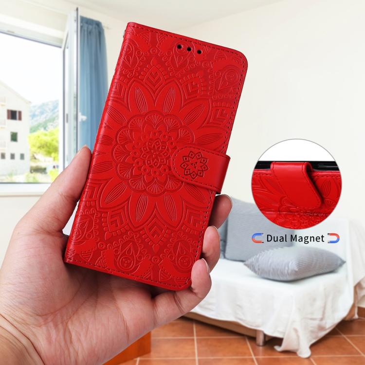 Embossed Sunflower Leather Phone Case, For Galaxy S26 5G, For Galaxy S25 Edge 5G, For Galaxy S25 5G, For Galaxy S25+ 5G
