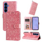 Embossed Sunflower Leather Phone Case, For Galaxy S26 5G, For Galaxy S25 Edge 5G, For Galaxy S25 5G, For Galaxy S25+ 5G