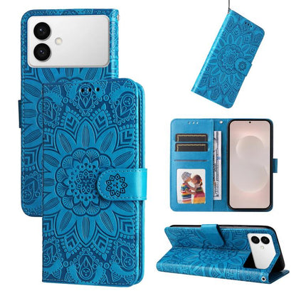 Embossed Sunflower Leather Phone Case, For Samsung Galaxy S26+ 5G, For Samsung Galaxy S26 Edge 5G, For Samsung Galaxy S26 Ultra 5G, For Samsung Galaxy S26 Pro 5G