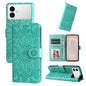 Embossed Sunflower Leather Phone Case, For Galaxy S26 FE 5G, For Galaxy S26+ 5G, For Galaxy S26 Edge 5G, For Galaxy S26 Ultra 5G
