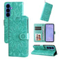 Embossed Sunflower Leather Phone Case, For Galaxy S26 FE 5G, For Galaxy S26+ 5G, For Galaxy S26 Edge 5G, For Galaxy S26 Ultra 5G