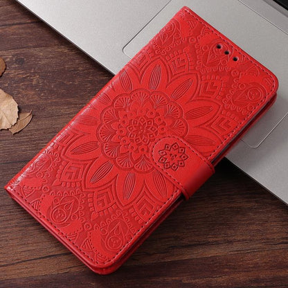 Embossed Sunflower Leather Phone Case, For Galaxy S26 FE 5G, For Galaxy S26+ 5G, For Galaxy S26 Edge 5G, For Galaxy S26 Ultra 5G