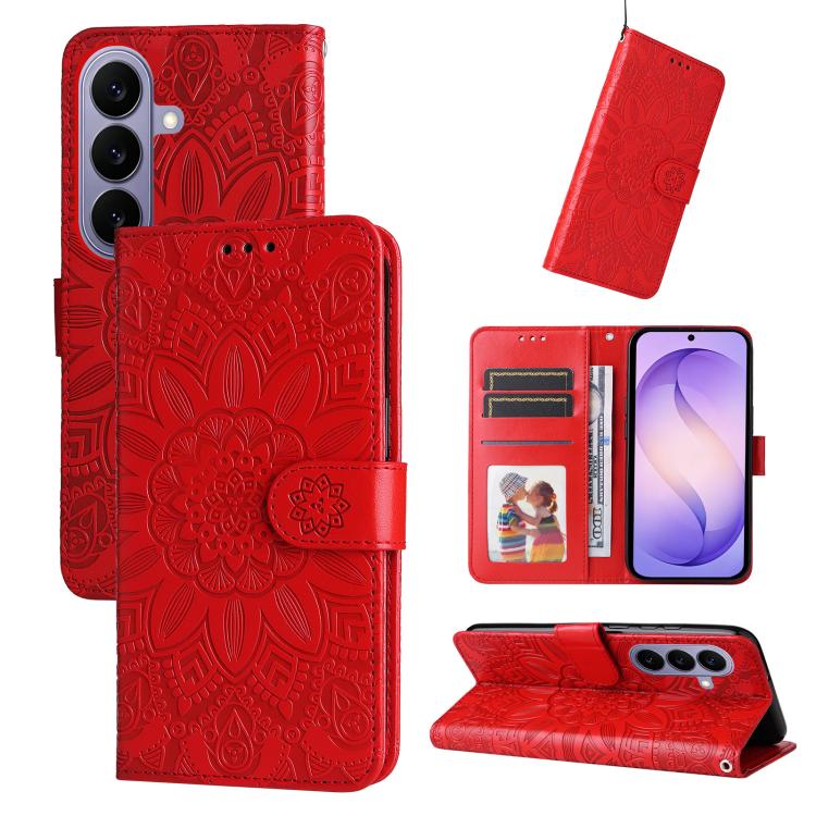 Embossed Sunflower Leather Phone Case, For Galaxy S27 Ultra 5G, For Galaxy S27 Pro 5G, For Galaxy S27 5G, For Galaxy S27+ 5G