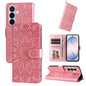 Embossed Sunflower Leather Phone Case, For Galaxy S27 Ultra 5G, For Galaxy S27 Pro 5G, For Galaxy S27 5G, For Galaxy S27+ 5G
