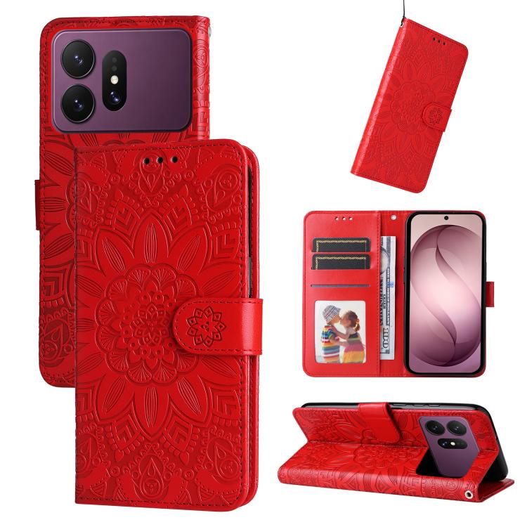Embossed Sunflower Leather Phone Case, For Galaxy S27 Ultra 5G, For Galaxy S27 Pro 5G, For Galaxy S27 5G, For Galaxy S27+ 5G