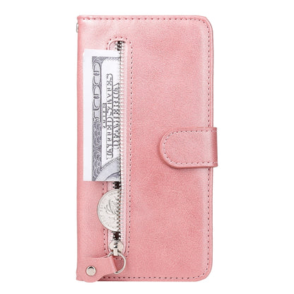 Fashion Calf Texture Zipper Leather Phone Case