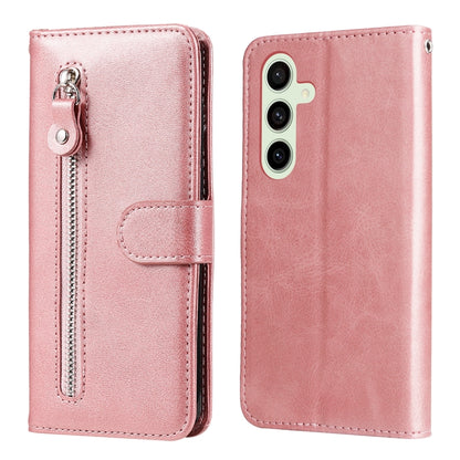 Fashion Calf Texture Zipper Leather Phone Case, For Galaxy S25 Ultra 5G, For Galaxy S24 FE 5G