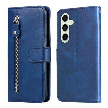 Fashion Calf Texture Zipper Leather Phone Case, For Galaxy S25 Ultra 5G, For Galaxy S24 FE 5G