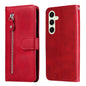 Fashion Calf Texture Zipper Leather Phone Case