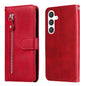 Fashion Calf Texture Zipper Leather Phone Case, For Samsung Galaxy S25 Edge 5G, For Samsung Galaxy S25 5G, For Samsung Galaxy S25+ 5G, For Samsung Galaxy S25 Ultra 5G